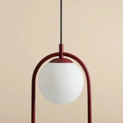 Sklep Kaja Dwupunktowa, czerwona lampa wisząca do kuchni 1086H15 z serii RIVA Zadzwońporabattel.783200183(8-16)/mailsklep@kaja.com.pl Fashion