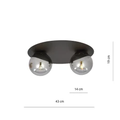 Sklep Kaja Dwupunktowa lampa sufitowa do korytarza 1128/2 SOLAR | Kaja* Plafony Nowoczesne