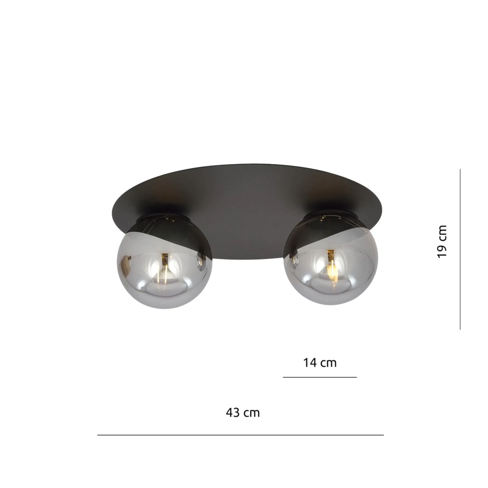 Sklep Kaja Dwupunktowa lampa sufitowa do korytarza 1128/2 SOLAR | Kaja* Plafony Nowoczesne