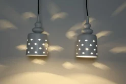 Sklep Kaja Dwupunktowa lampa z ozdobnymi kloszami 32-51929 HAMP | Kaja* Randole Tradycyjne