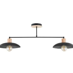 Sklep Kaja Dwupunktowa, metalowa lampa sufitowa 1318/2 KOBE | Kaja Oświetlenie czarny Cheap