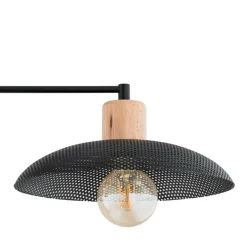 Sklep Kaja Dwupunktowa, metalowa lampa sufitowa 1318/2 KOBE | Kaja Oświetlenie czarny Cheap