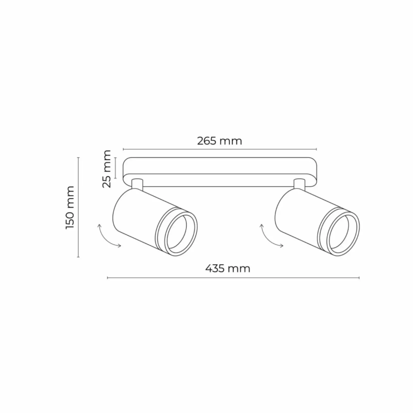 Sklep Kaja Dwupunktowa, techniczna lampa sufitowa TK 6912 JET BLACK | Kaja Store