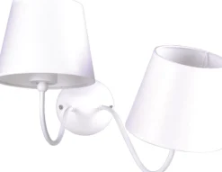 Sklep Kaja Dwuramienna, biała lampa z abażurami K-4024 SIENA WHITE | Kaja* Kinkiety Tradycyjne
