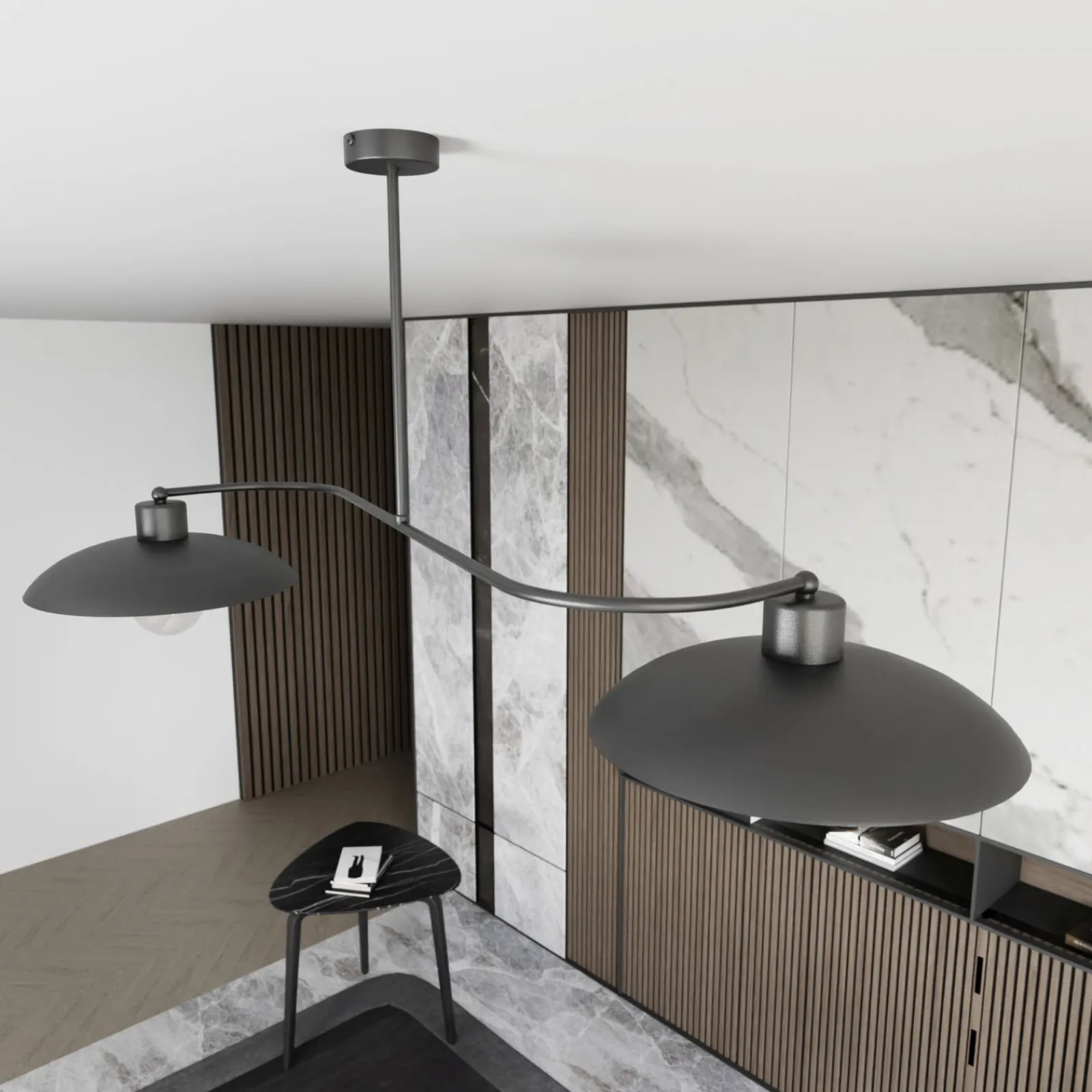 Sklep Kaja Dwuramienna lampa w stylu loftowym 1353/2 FOSTER 2 BLACK | Kaja* Randole Tradycyjne