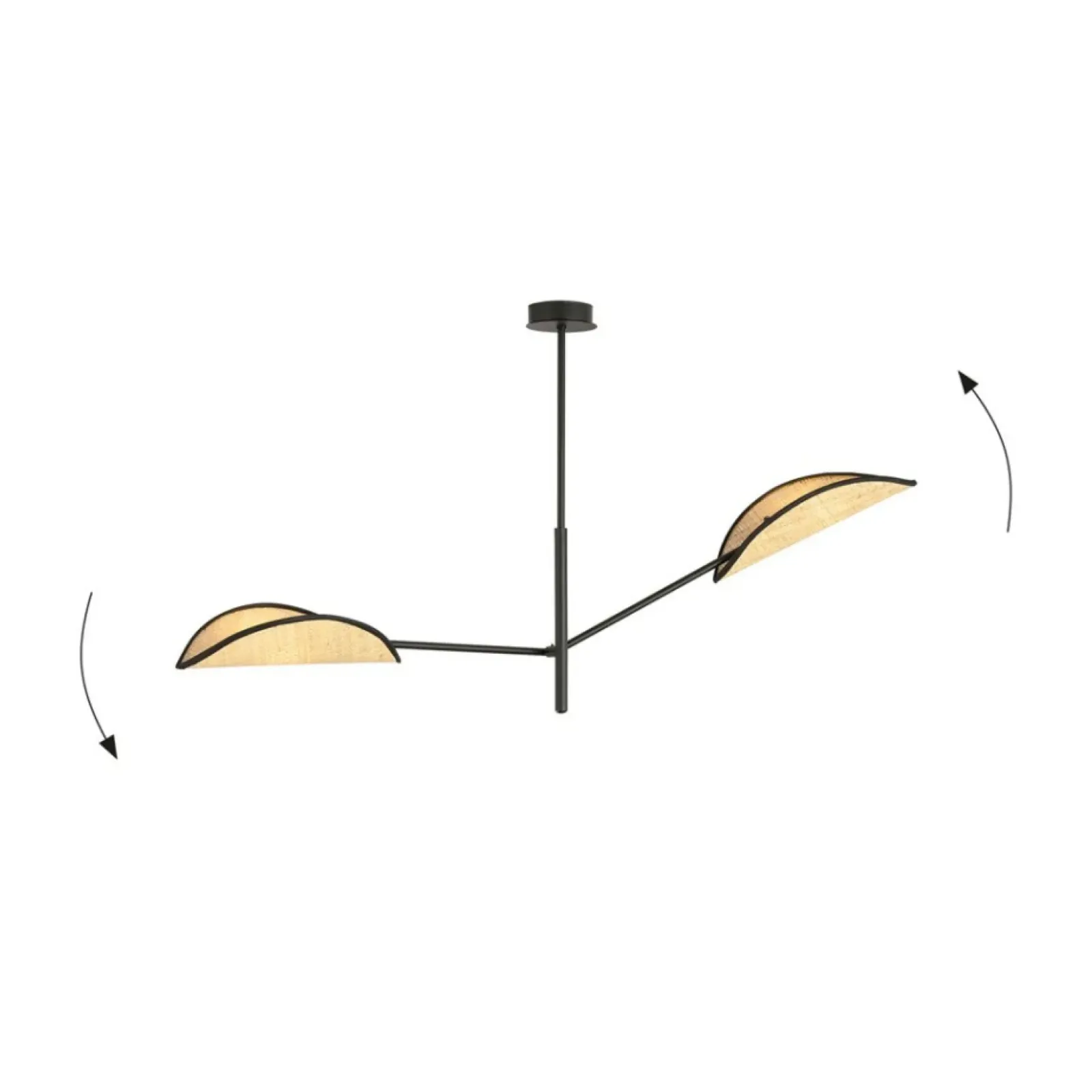 Sklep Kaja Dwuramienna, rustykalna lampa sufitowa 1160/2 VENE | Kaja Oświetlenie New
