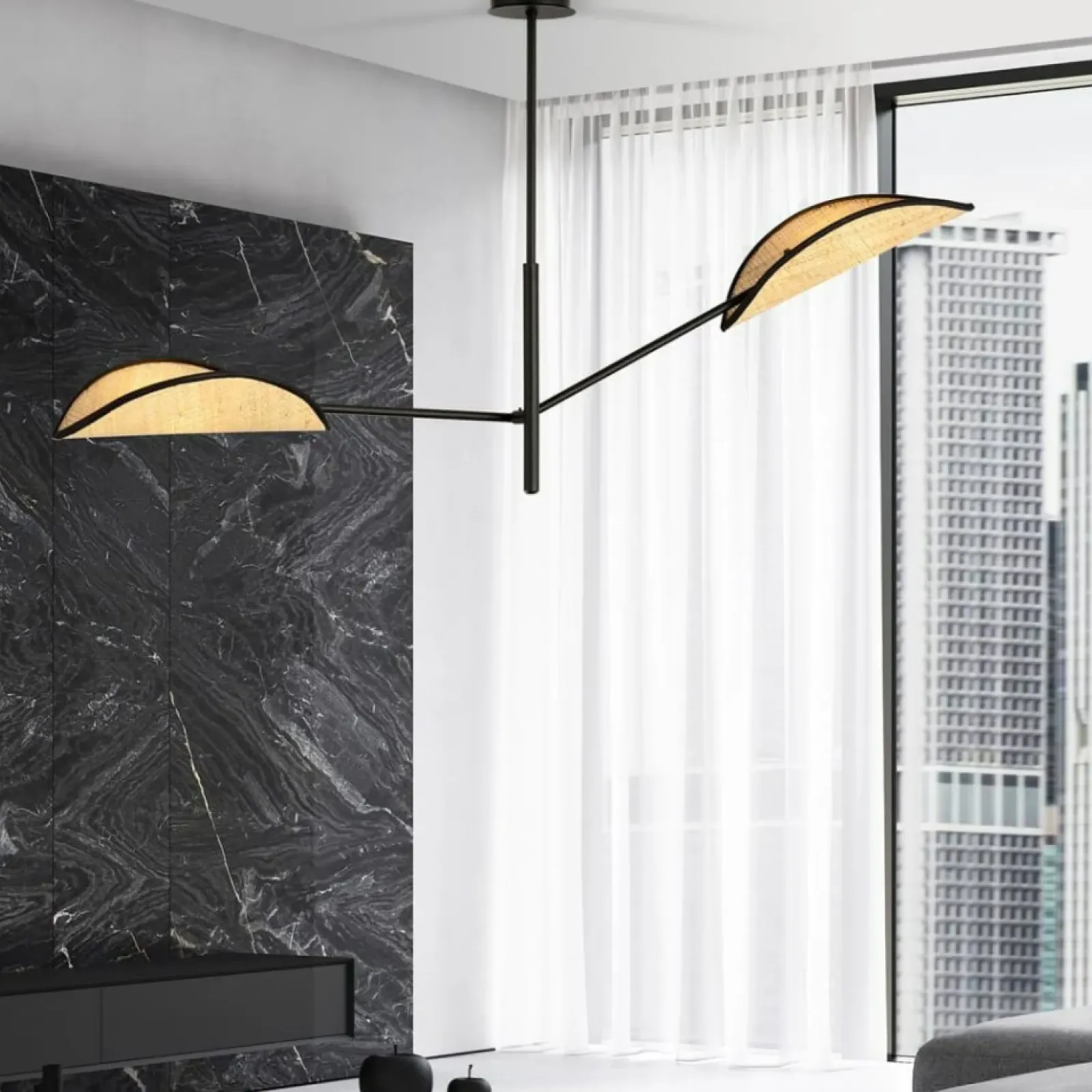 Sklep Kaja Dwuramienna, rustykalna lampa sufitowa 1160/2 VENE | Kaja Oświetlenie New
