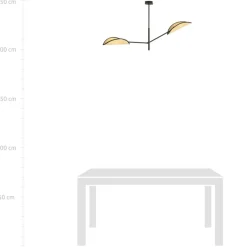 Sklep Kaja Dwuramienna, rustykalna lampa sufitowa 1160/2 VENE | Kaja Oświetlenie New