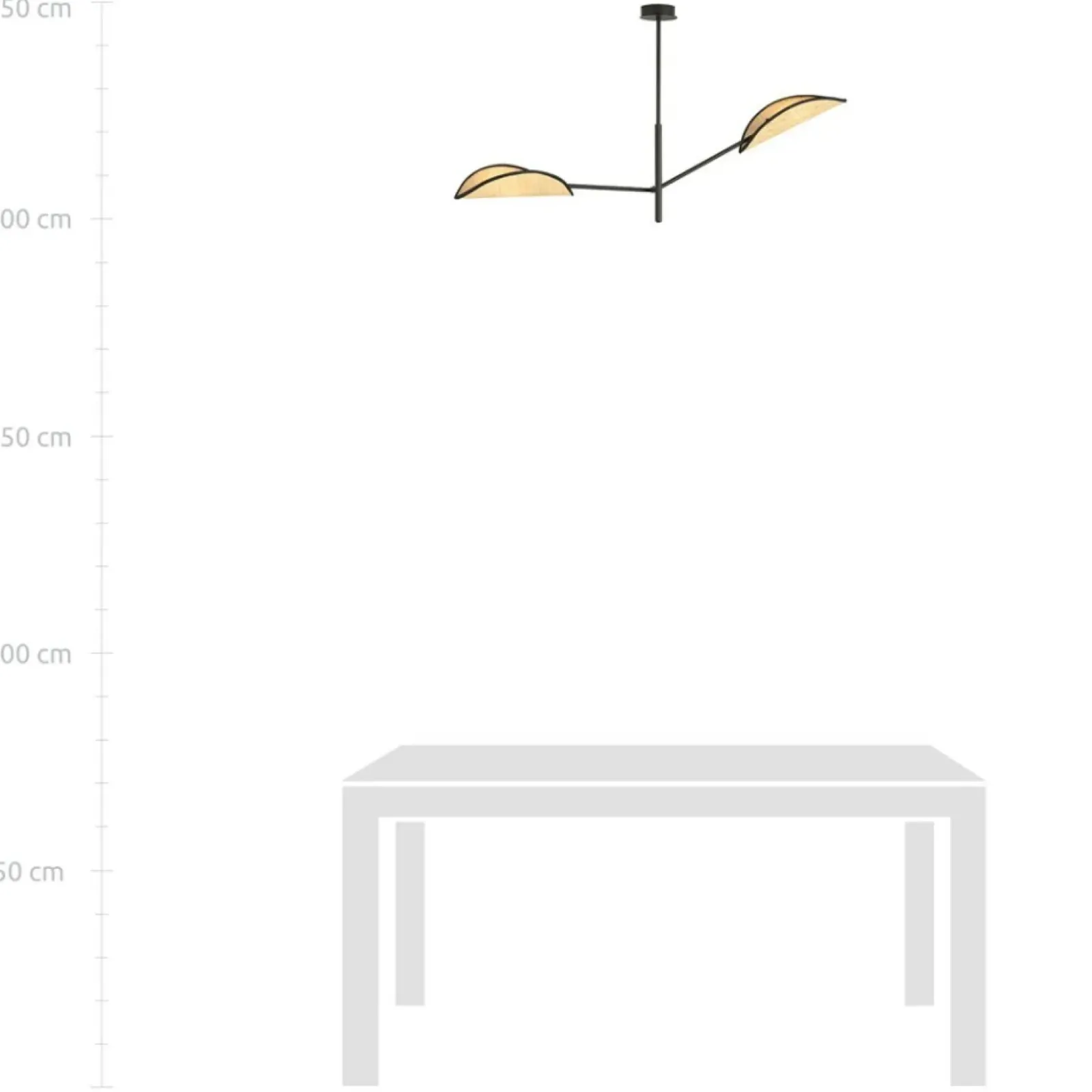 Sklep Kaja Dwuramienna, rustykalna lampa sufitowa 1160/2 VENE | Kaja Oświetlenie New
