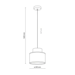 Sklep Kaja Dziecięca lampa wisząca w stylu boho TK 3257 DUO JUTA | Kaja Online