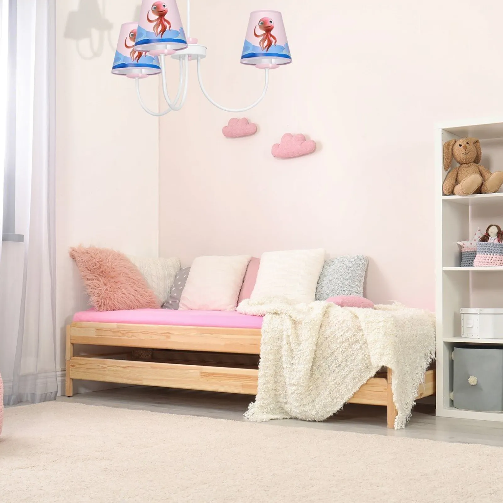 Sklep Kaja Dziecięca lampa wisząca z rysunkami MLP6810 z serii OŚMIORNICA LOLA | Kaja Oświe* Żyrandole Z Abażurem|Randole Tradycyjne