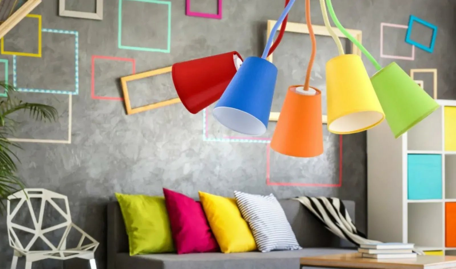 Sklep Kaja Dziecięca lampa z kolorowymi abażurami TK 2107 WIRE COLOUR | Kaja Shop