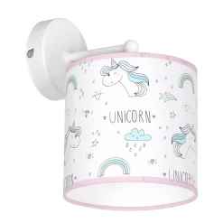 Sklep Kaja Dziecięcy, kolorowy kinkiet ścienny z abażurem MLP4940 z serii UNICORN | Kaja Oś* Kinkiety Tradycyjne