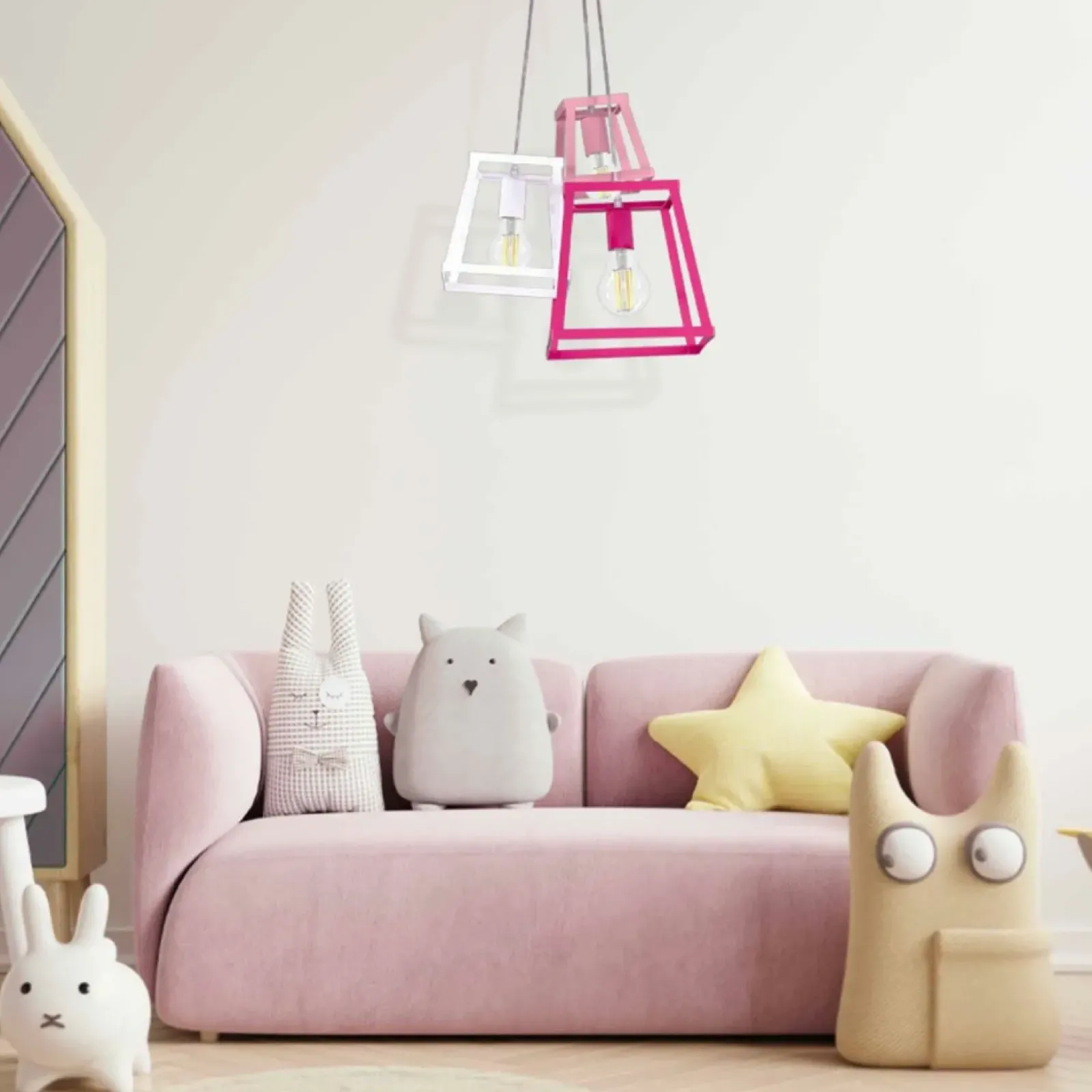 Sklep Kaja Dziecięcy żyrandol w odcieniach różu K-4131 TEDY | Kaja Oświetlenie wielokolorowy Outlet