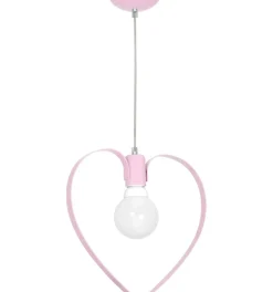 Sklep Kaja Dziewczęca, różowa lampa wisząca serce MLP9953 AMORE | Kaja Shop
