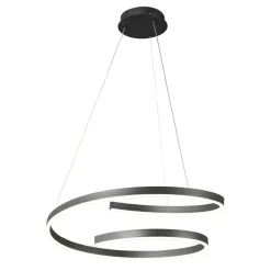 Sklep Kaja Efektowna, czarna lampa wisząca, LED o mocy 50W K-8183 z serii KOLOSO | Kaja Ośw czarny Store