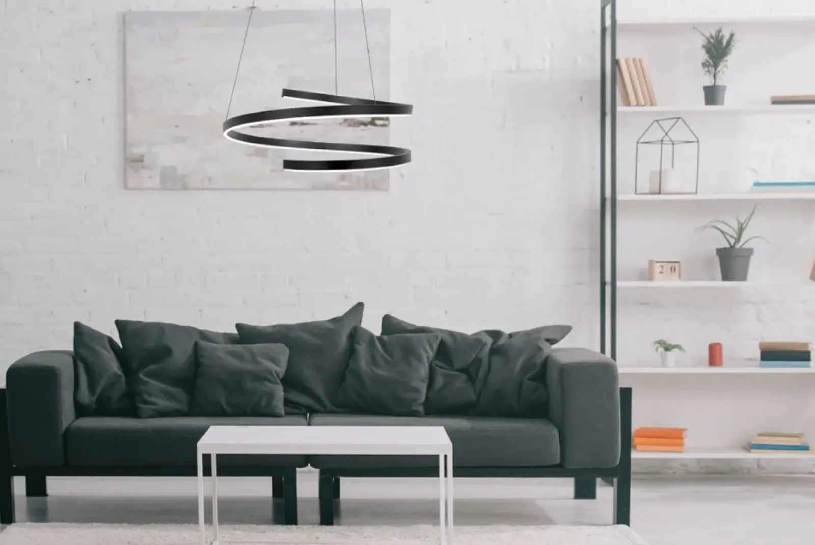 Sklep Kaja Efektowna, czarna lampa wisząca, LED o mocy 50W K-8183 z serii KOLOSO | Kaja Ośw czarny Store