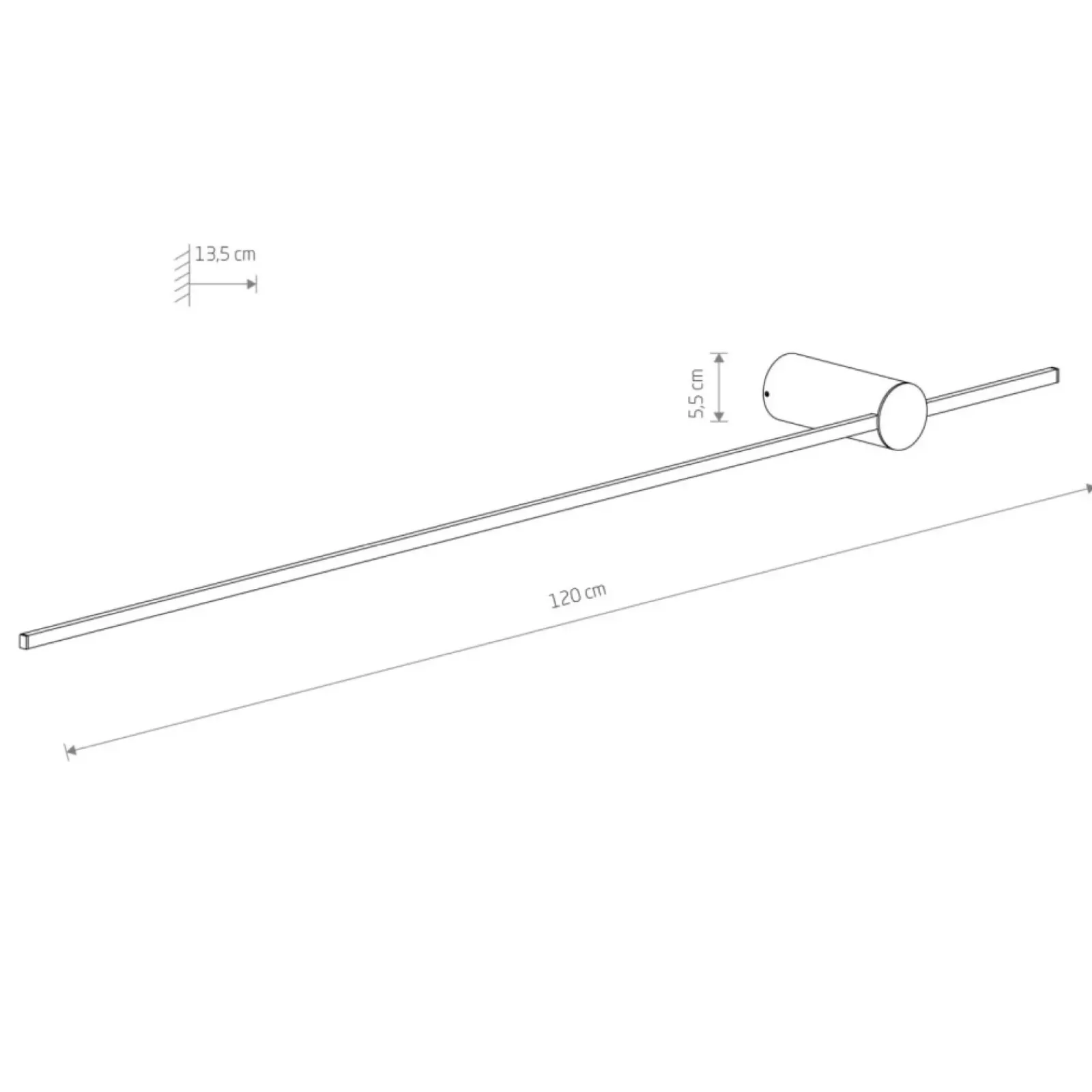 Sklep Kaja Efektowna lampa ścienna LED 120cm 3000K 11381 SABER LED | Kaja* Lampy Led