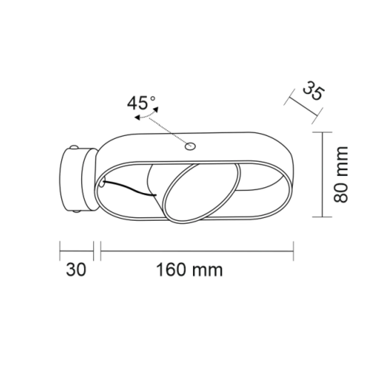 Sklep Kaja Efektowna lampa ścienna LED, neutralne światło ANT 8507 FUROKU | Kaja* Lampy Led