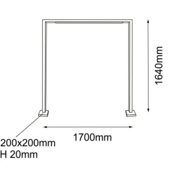 Sklep Kaja Efektowna lampa ogrodowa ramka 164cm ANT 9934 TAKETA | Kaja* Lampy Ogrodowe Stojące