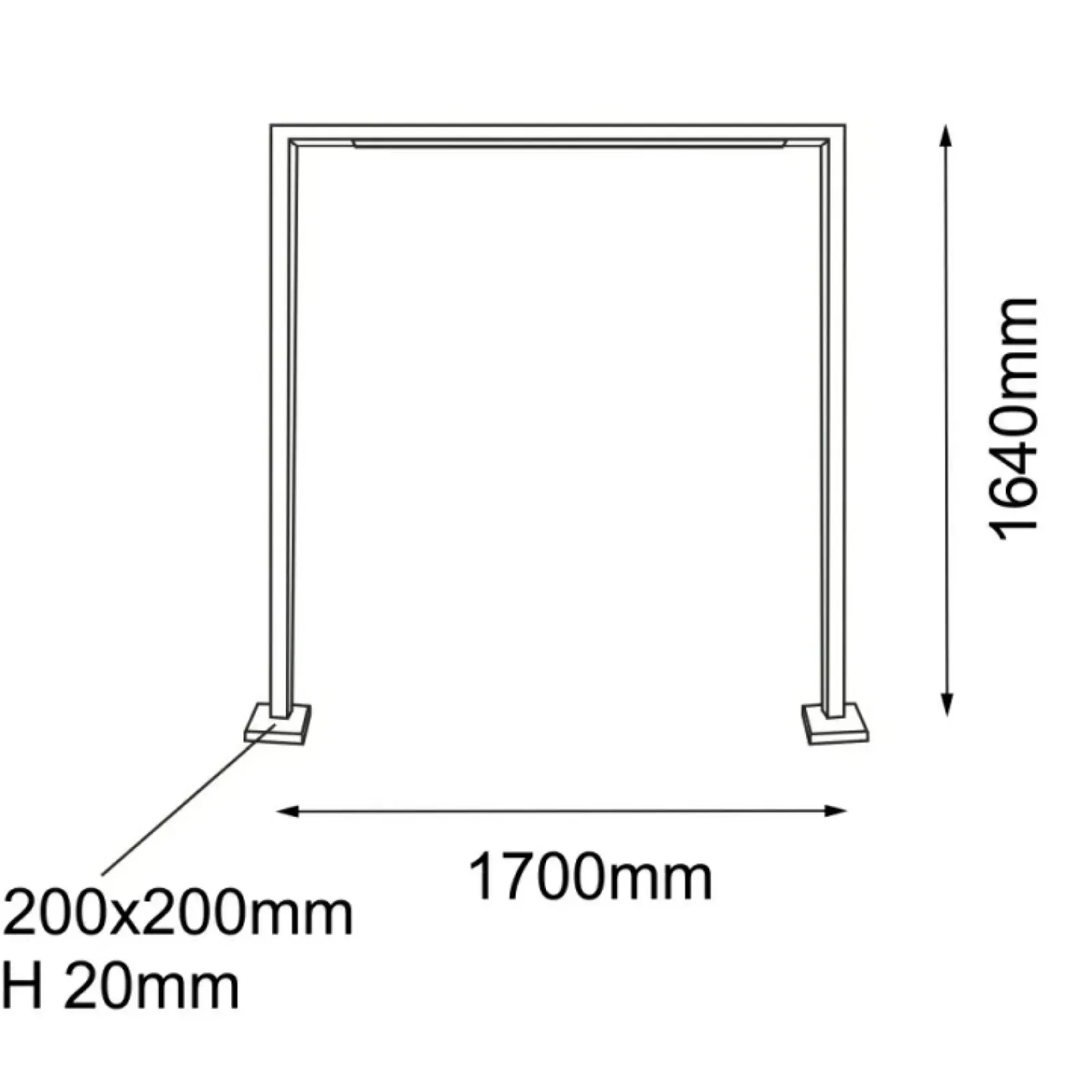 Sklep Kaja Efektowna lampa ogrodowa ramka 164cm ANT 9934 TAKETA | Kaja* Lampy Ogrodowe Stojące