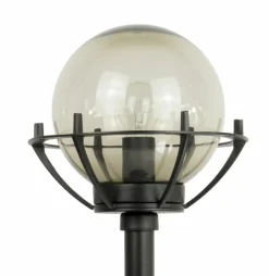 Sklep Kaja Efektowna lampa ogrodowa z kulistym kloszem K 5002/1/KPOl* Lampy Ogrodowe Stojące