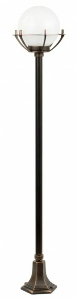 Sklep Kaja Efektowna lampa ogrodowa z kulistym kloszem K 5002/1/KPOl* Lampy Ogrodowe Stojące