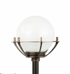 Sklep Kaja Efektowna lampa ogrodowa z kulistym kloszem K 5002/1/KPOl* Lampy Ogrodowe Stojące