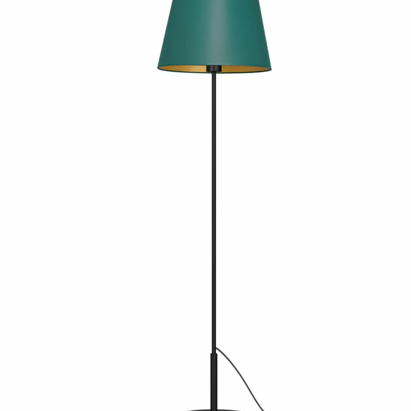 Sklep Kaja Efektowna lampa podłogowa, zielono-złoty abażur LX 3561 z serii ARDEN* Lampy Podłogowe Z Abażurem|Tradycyjne Lampy Podłogowe