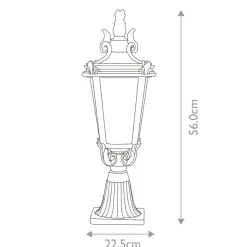 Sklep Kaja Efektowna lampa stojąca, czarna BT3-M z serii BALTIMORE* Lampy Ogrodowe Stojące