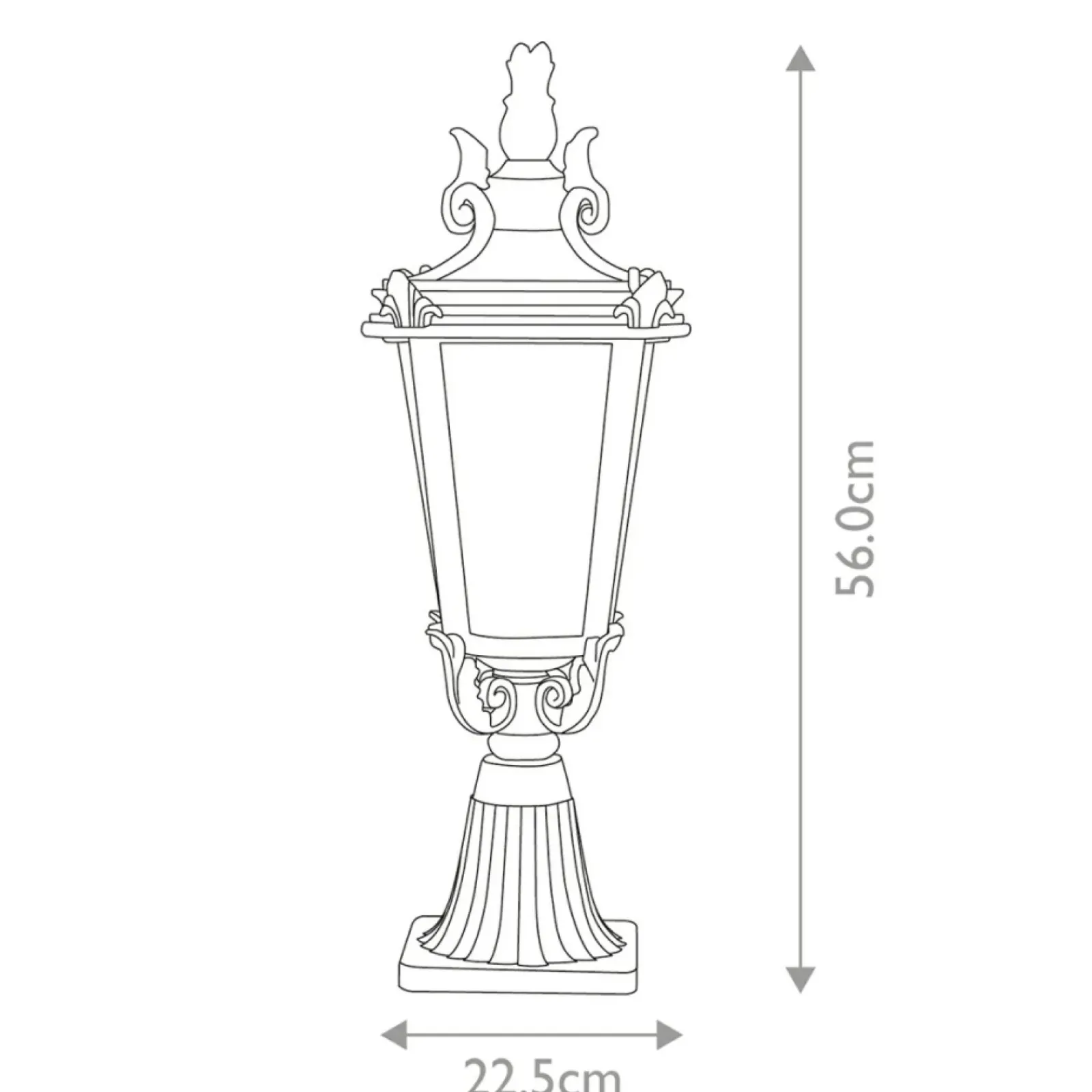 Sklep Kaja Efektowna lampa stojąca, czarna BT3-M z serii BALTIMORE* Lampy Ogrodowe Stojące