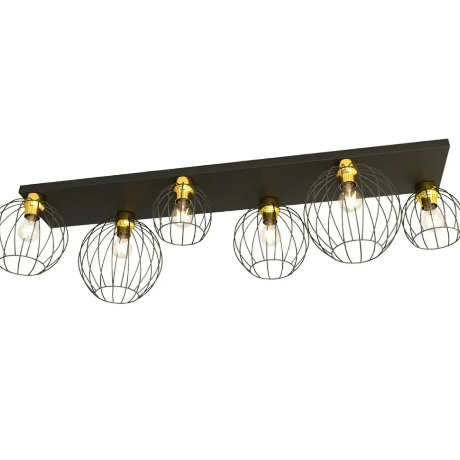 Sklep Kaja Efektowna lampa sufitowa, czarno-złota 1370/6 z serii NEST Sale