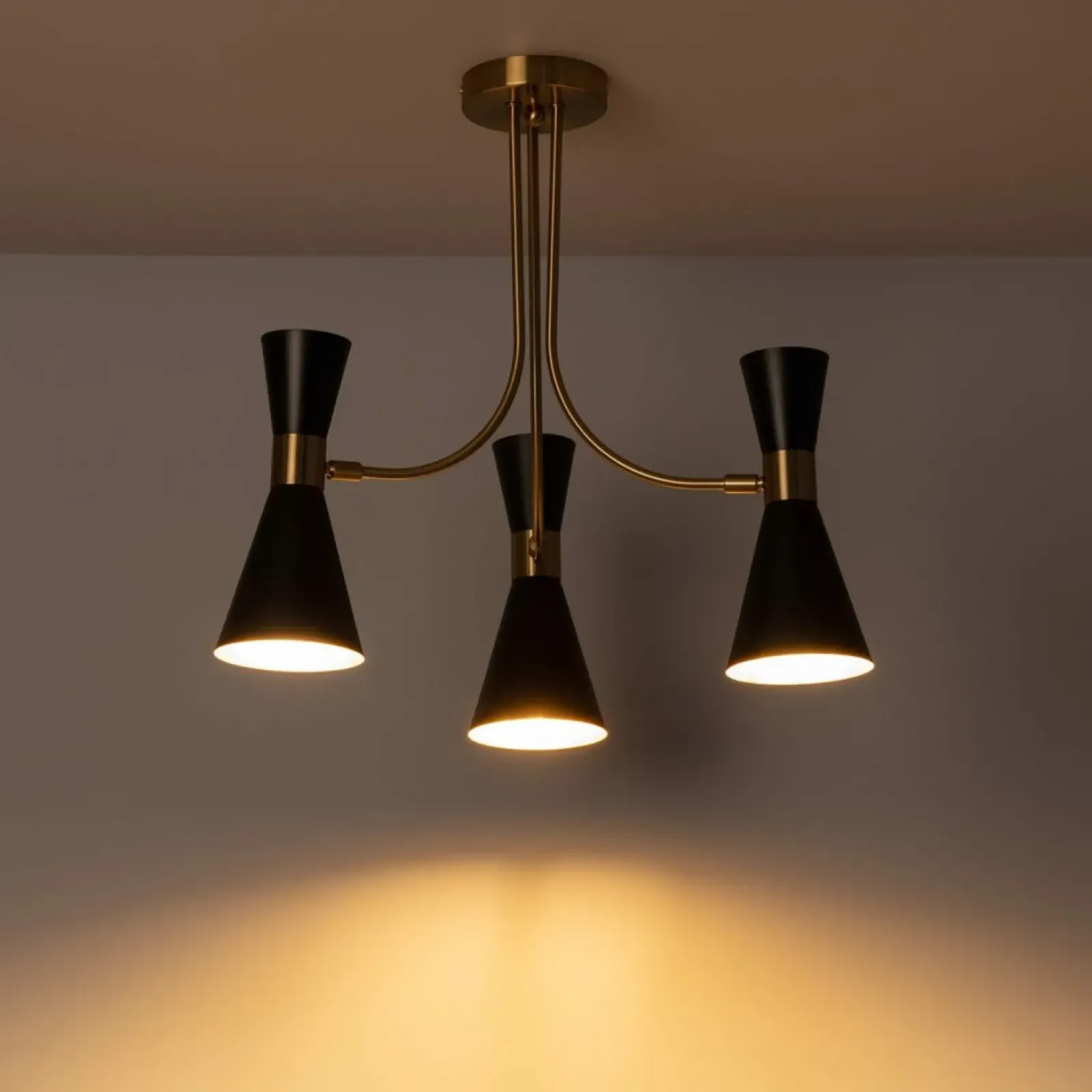 Sklep Kaja Efektowna lampa sufitowa do sypialni ABR-ZZSAL3XE27 SALVATORE | Kaja czarny Clearance