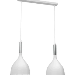 Sklep Kaja Efektowna lampa wisząca, biało-srebrna LX 3957 z serii NOAK | Kaja Best Sale