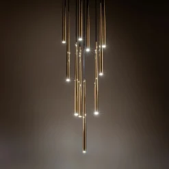 Sklep Kaja Efektowna lampa wisząca na antresolę TK 10118 PIANO BLACK GOLD | Kaja Best Sale