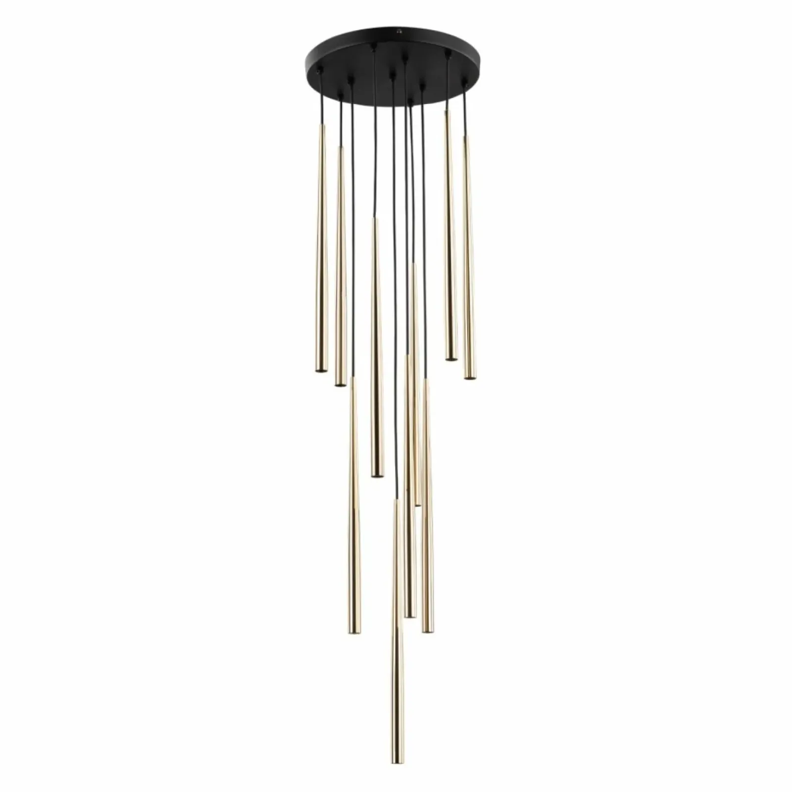 Sklep Kaja Efektowna lampa wisząca na antresolę TK 10118 PIANO BLACK GOLD | Kaja Best Sale