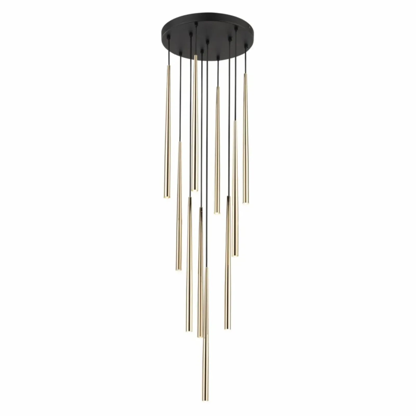Sklep Kaja Efektowna lampa wisząca na antresolę TK 10118 PIANO BLACK GOLD | Kaja Best Sale