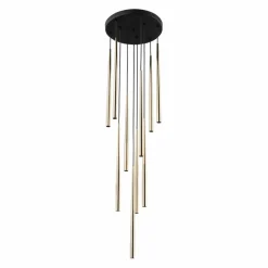 Sklep Kaja Efektowna lampa wisząca na antresolę TK 10118 PIANO BLACK GOLD | Kaja Best Sale