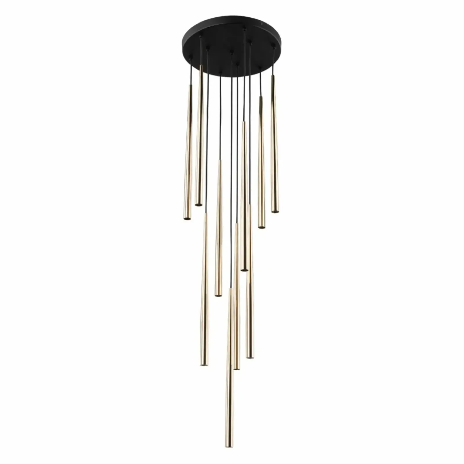 Sklep Kaja Efektowna lampa wisząca na antresolę TK 10118 PIANO BLACK GOLD | Kaja Best Sale