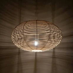 Sklep Kaja Efektowna lampa wisząca, pleciony abażur 11154 RATTAN | Kaja Cheap