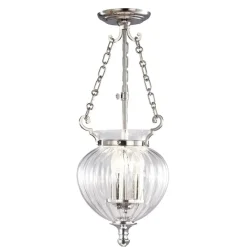 Sklep Kaja Efektowna lampa wisząca, srebrna FP-P-S-POL-NCKL z serii FINSBURY PARK* Randole Tradycyjne