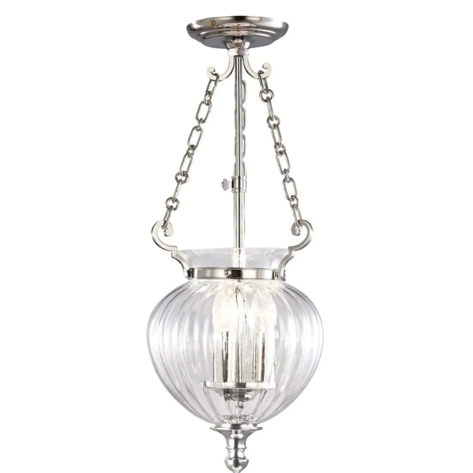 Sklep Kaja Efektowna lampa wisząca, srebrna FP-P-S-POL-NCKL z serii FINSBURY PARK* Randole Tradycyjne