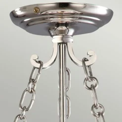 Sklep Kaja Efektowna lampa wisząca, srebrna FP-P-S-POL-NCKL z serii FINSBURY PARK* Randole Tradycyjne