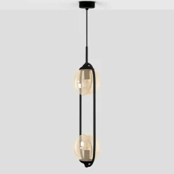 Sklep Kaja Efektowna lampa wisząca z bursztynowymi kloszami K-5121 z serii VENTA Flash Sale