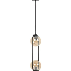 Sklep Kaja Efektowna lampa wisząca z bursztynowymi kloszami K-5121 z serii VENTA Flash Sale