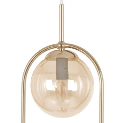 Sklep Kaja Efektowna lampa wisząca z bursztynowymi kloszami K-5397 z serii SVEN* Żyrandole Z Kloszami|Żyrandole Nowoczesne