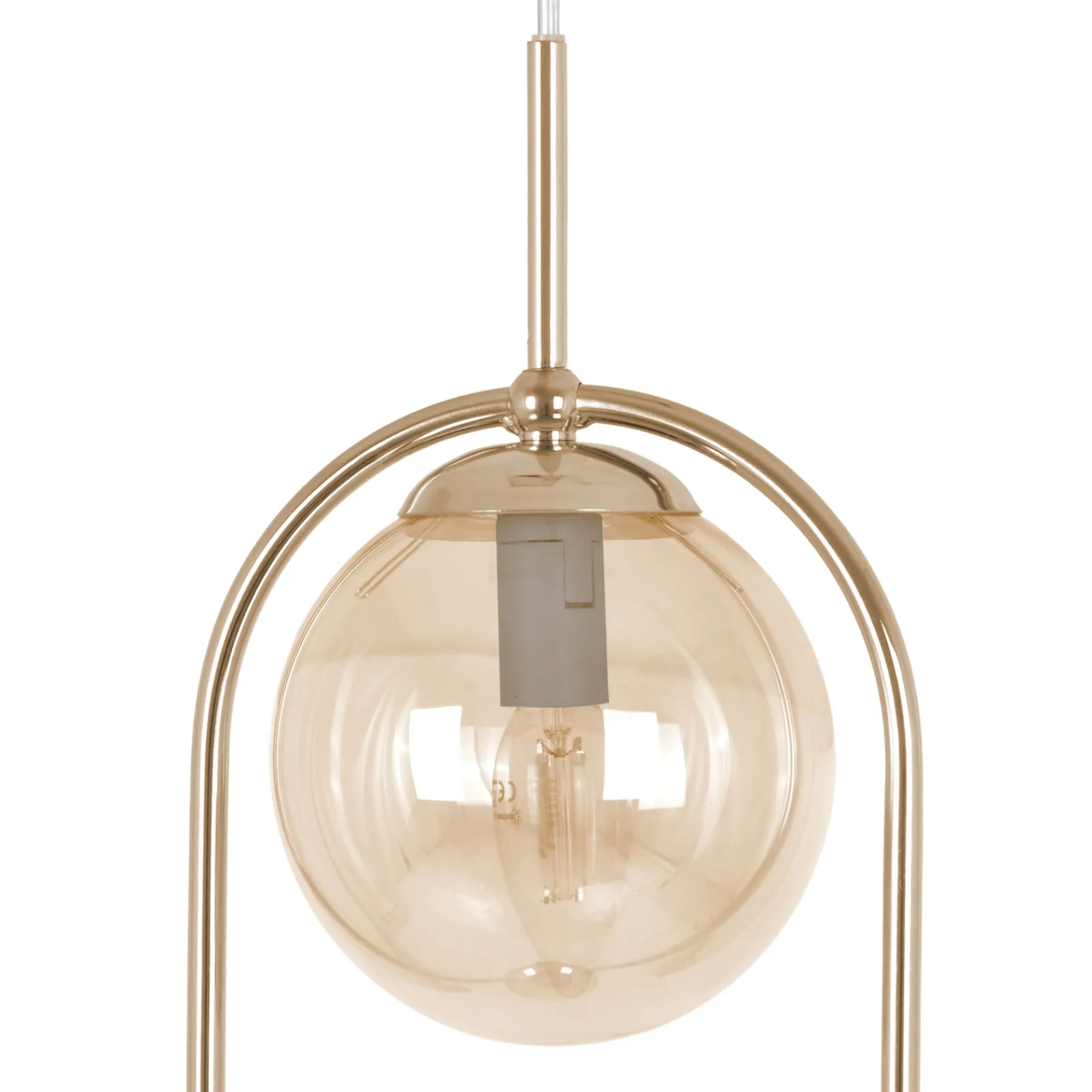 Sklep Kaja Efektowna lampa wisząca z bursztynowymi kloszami K-5397 z serii SVEN* Żyrandole Z Kloszami|Żyrandole Nowoczesne