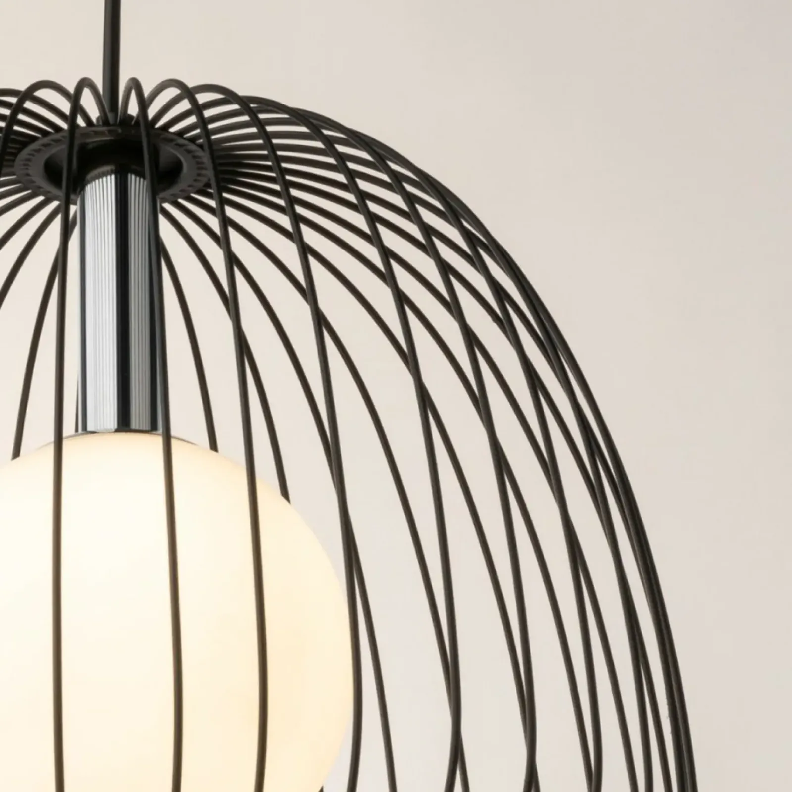 Sklep Kaja Efektowna lampa wisząca z drucianym kloszem SIG 40723 BELL | Kaja Sale