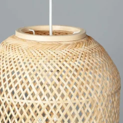 Sklep Kaja Efektowna lampa z plecionym abażurem ABR-LW24-BH-E27 BOHO | Kaja brązowy Cheap