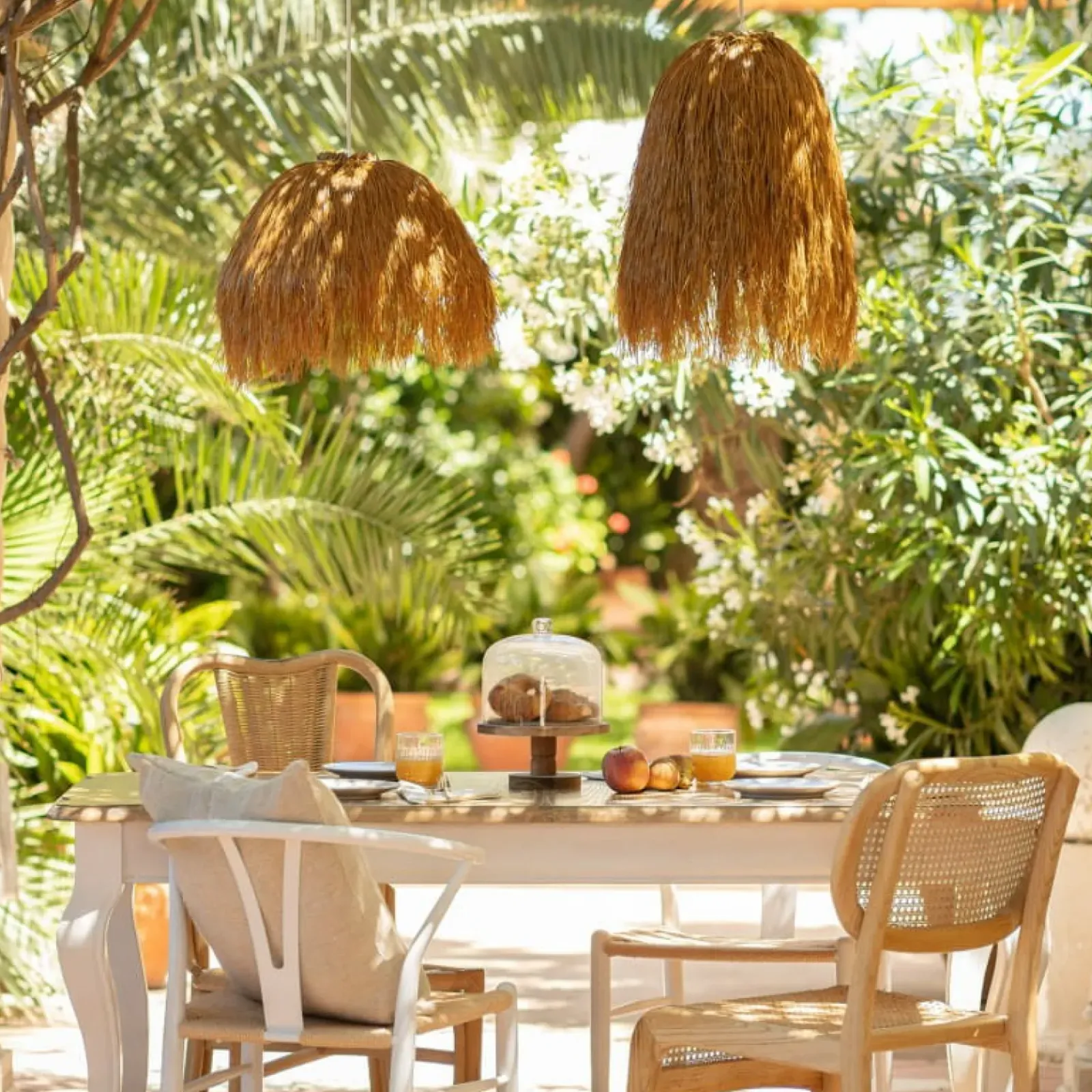 Sklep Kaja Efektowna lampa z rattanowym abażurem ABR-NLW30-BH-E27 BOHO | Kaja brązowy Hot